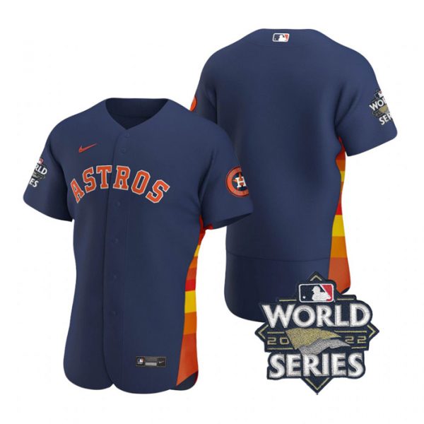 Astros Blank Navy Nike 2022 World Series Flexbase Jersey->houston astros->MLB Jersey